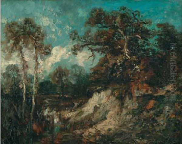 Terrain Eboule En Foret De Compiegne, Apres 1870 by Jules Dupre