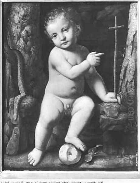 The infant Christ as saviour of the world 1520 by Bernardino Luini