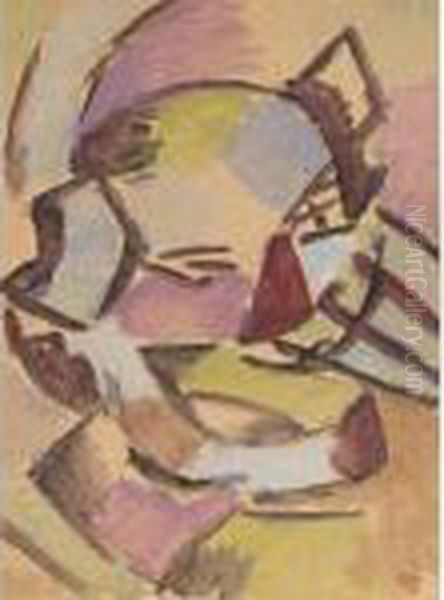 Abstract Composition: Head Of A Clown by Vladimir Baranoff-Rossine