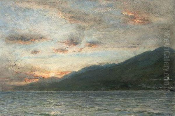 Sunrise Over La Guarya by Albert Goodwin