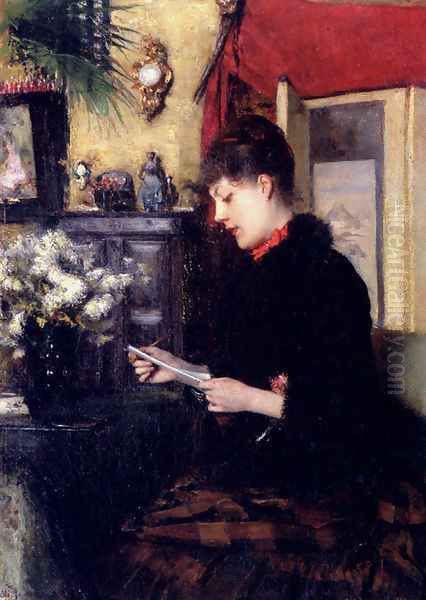 La Lettre by Pascal-Adolphe-Jean Dagnan-Bouveret