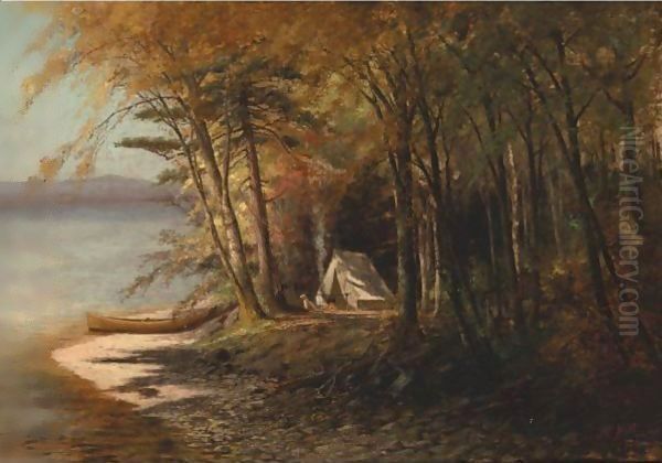 Camping On Saranac Lake, Adirondacks by Edward Hill