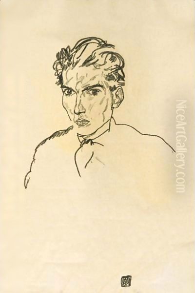 Portrait Of Hugo Sonnenschein by Egon Schiele