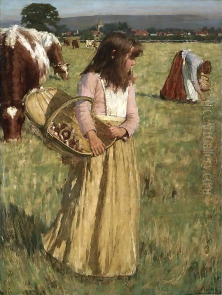 The Mushroom Gatherers by Henry Herbert La Thangue