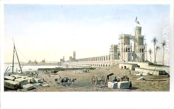 The Dam across the Nile, the building of the Aswan Dam by Pierre Joseph Bazin