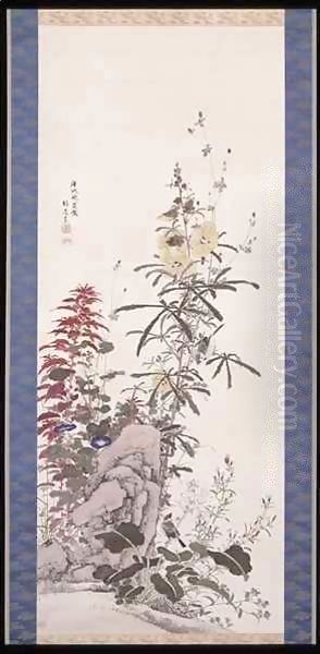 Beauteous Flowers the Ten Friends by Yamamoto Baiitsu