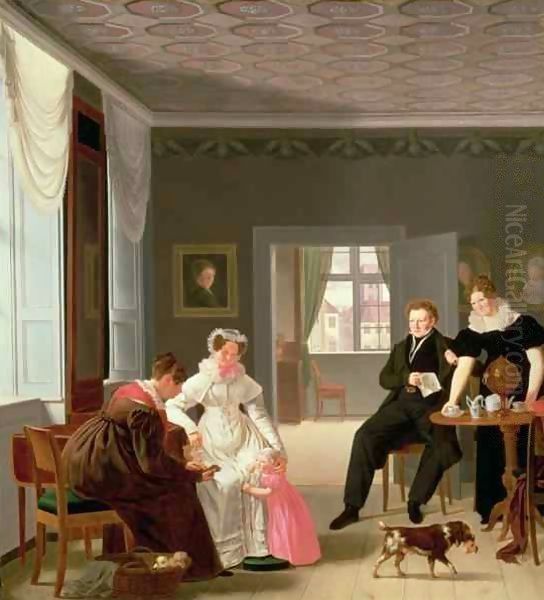 The Winther Family by Emilius Ditlev Baerentzen