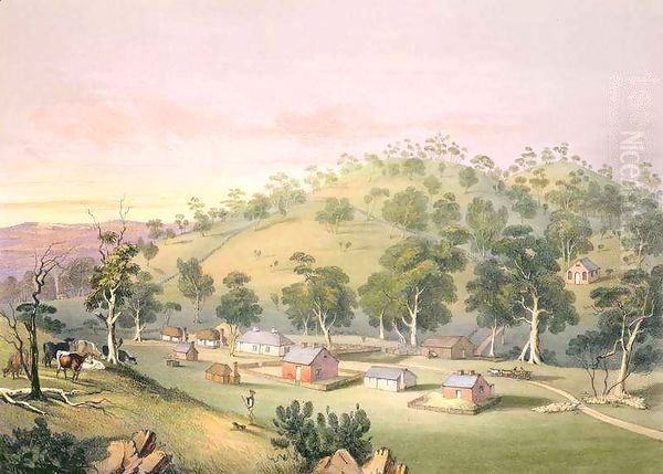 Evening at Angaston, South Australia by George French Angas