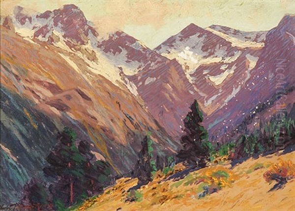 Rocky Mountain Scene by Charles Partridge Adams