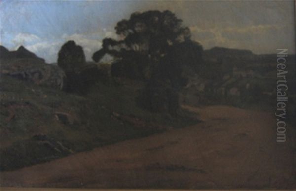 Landscape With Village by Thomas Allen Jr.