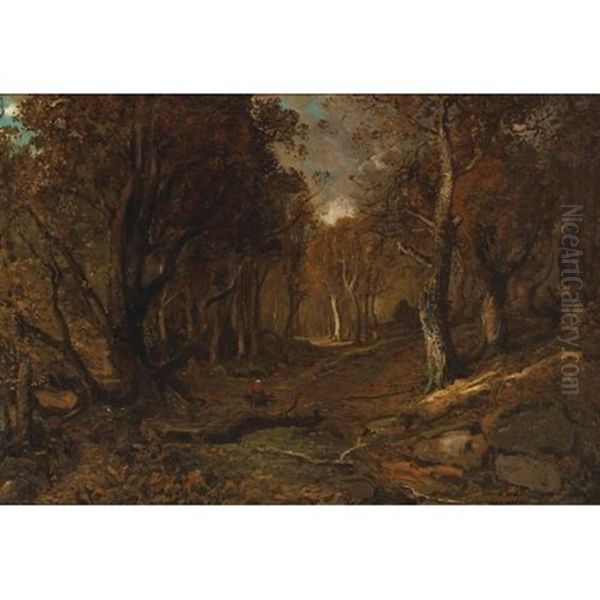 Autumn, Evening, Forest Of Fontainebleau by C. Harry Allis