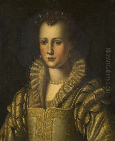 Portrait D'eleonora De Medicis by Alessandro di Cristofano Allori