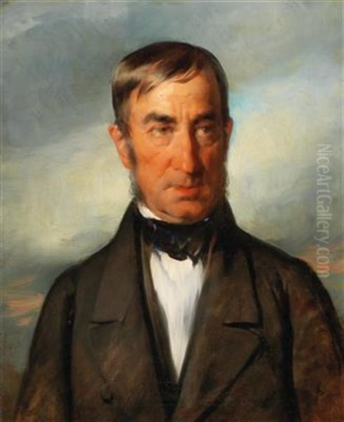 Portrait Of The Brick Factory Owner Joseph Lager by Friedrich von Amerling