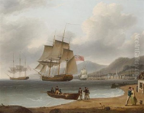 A Last Farewell Before The Squadron Sets Sail by William Anderson