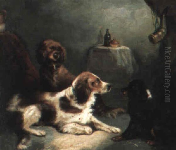 Gun Dogs After A Day's Sport by George Armfield