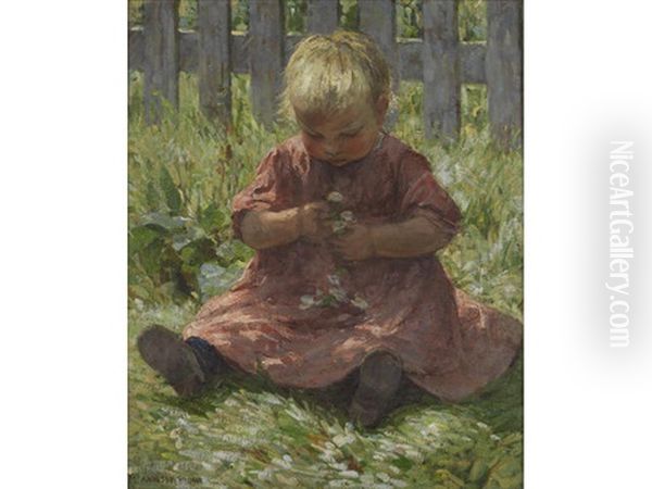 Child With Daisies by Mia Arnesby Brown