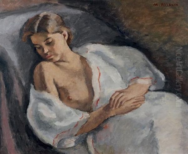 Jeune Fille Endormie, Le Buste Decouvert by Maurice Asselin