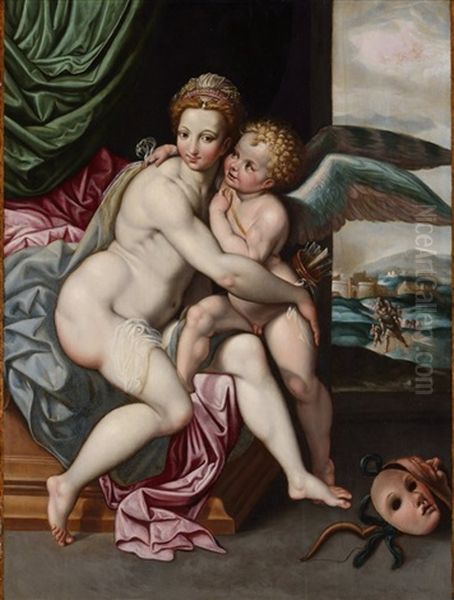 Venus With Cupid by Jacob De Backer