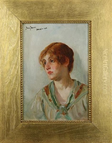 Portrait Of A Lady (venice) by Henry Bacon