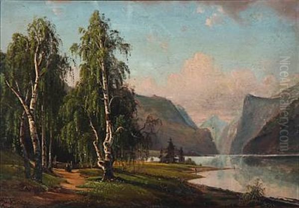 Two Landscapes From The Telemark In Norway by Magnus Thulstrup Bagge