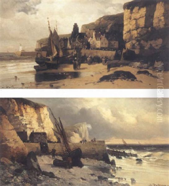 Fishing Village, Normandy by Jules Bahieu