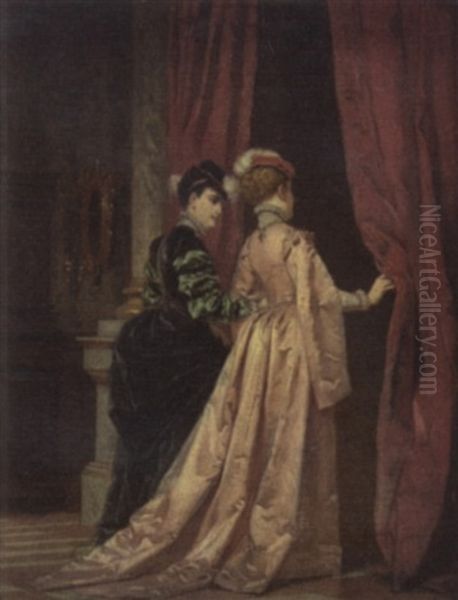 Two Ladies At The Theatre by Stephan Wladislawowitsch Bakalowicz