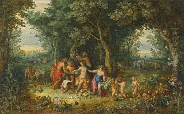 Venus, Ceres And Bacchus by Hendrik van Balen the Elder