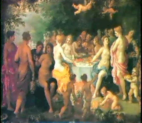 A Feast Of The Gods by Hendrik van Balen the Elder