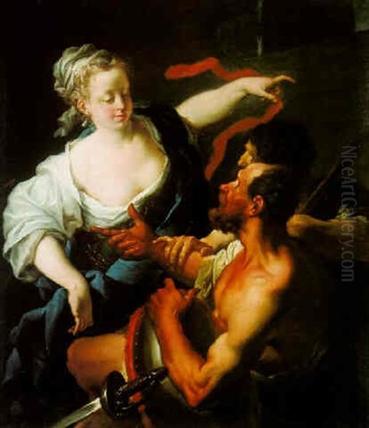 Vulcan Giving Thetis Armour For Achilles by Antonio Balestra