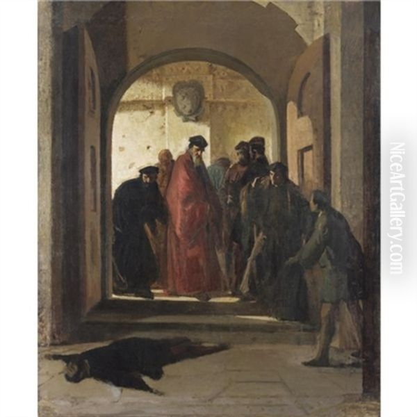 Il Ritrovamento Del Cadavere Di Lorenzino De Medici (la Congiura) by Cristiano Banti