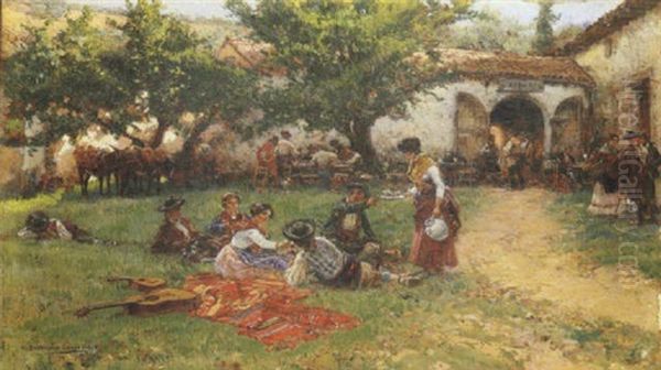 Merienda En La Venta by Mariano Barbasan Lagueruela