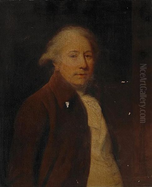 A Portrait Of A Gentleman (joseph Wright Of Derby?) by Thomas Barker