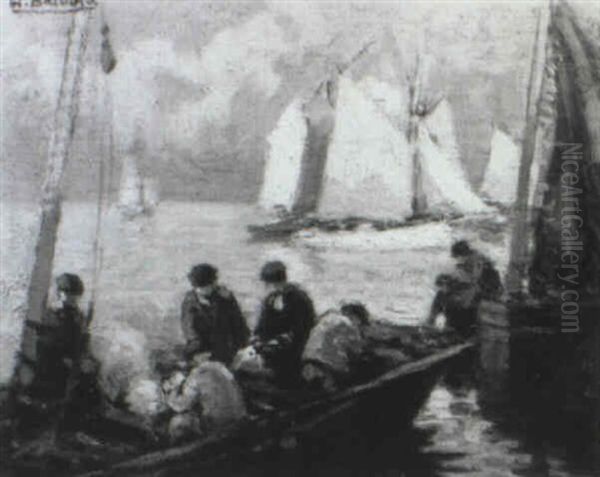 Retour De Peche by Henri Alphonse Barnoin