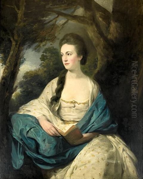 Portrait Of A Lady, Said To Be Susanna, Mrs Bacon Bedingfield Of Ditchingham Hall, Norfolk by Hugh Barron