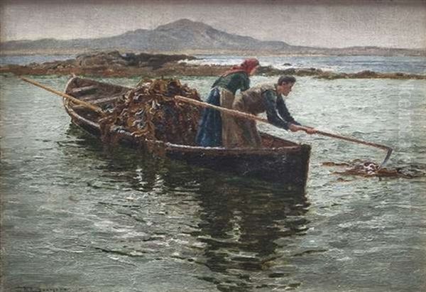 Collecting Kelp, Connemara by William H. Bartlett