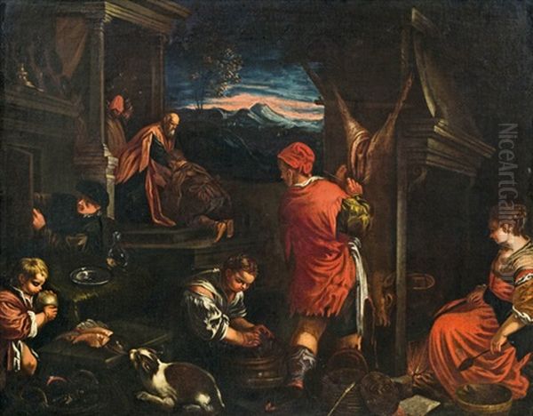 Ruckkehr Des Verlorenen Sohnes by Jacopo dal Ponte Bassano