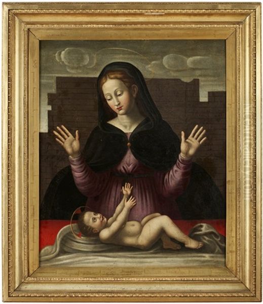 Madonnan Med Barnet by Lazzaro di Jacopo Bastiani