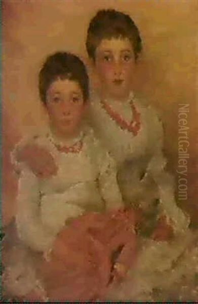 Doppelportrait Der Schwestern Grace Emily Und Winifred Mary Blundell by Dewey Bates