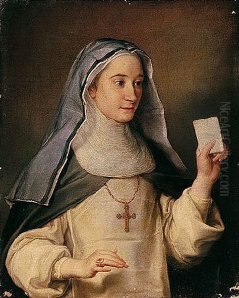 A Portrait Of A Nun (the Artist's Daughter?) by Pompeo Girolamo Batoni