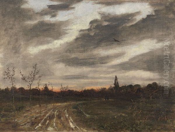 Abendstimmung Nach Dem Regen Am Weg Nach Niedergrunstedt by Paul Baum