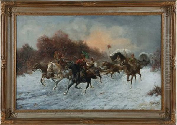 Convoy Of Gold, Siberia by Adolf Baumgartner Jr.