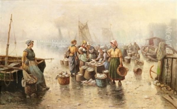 Fish Market by Adolf (Constantin) Baumgartner-Stoiloff