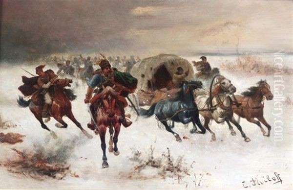 The Siberian Gold Convoy by Adolf (Constantin) Baumgartner-Stoiloff