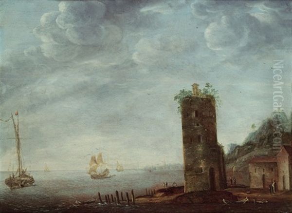 Seestuck Mit Segelschiffen by Jan Abrahamsz. Beerstraten