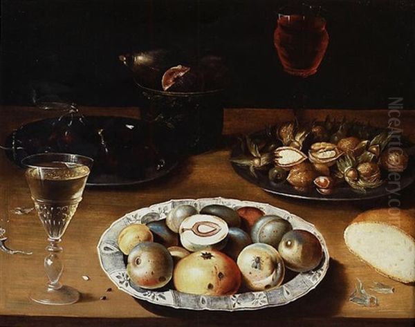 Nature Morte Aux Peches by Osias Beert the Younger