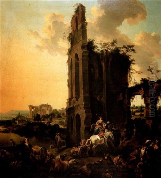 Landschaft Mit Ruine by Abraham Jansz. Begeyn