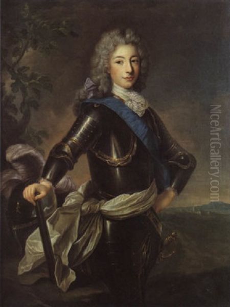 Portrait De Louis Xv (?) by Alexis-Simon Belle