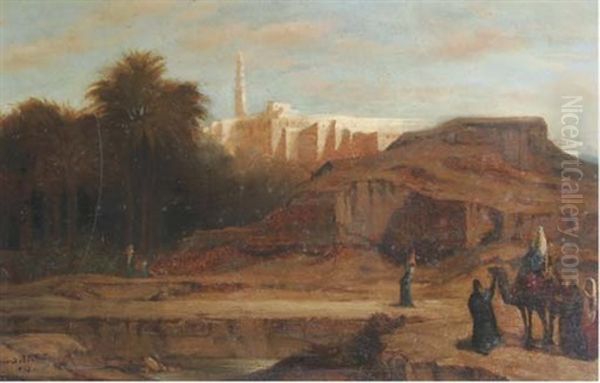 At The Oasis by Francois-Edouard Bertin