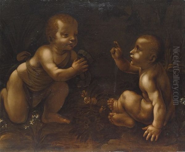 The Meeting Of Christ And The Infant Saint John The Baptist by Andrea Bianchi