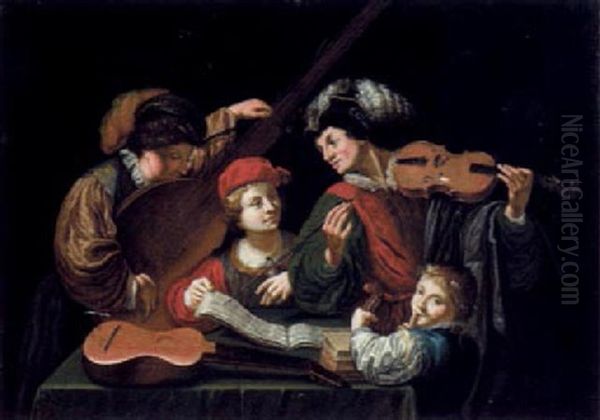 Musizierende Gesellschaft by Jan Van Bijlert